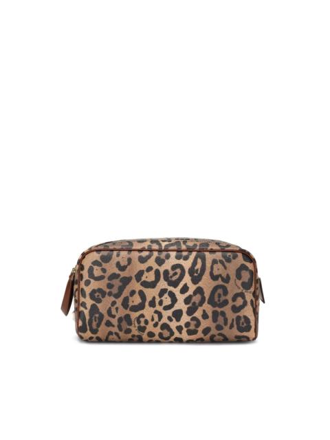 leopard-print wash bag