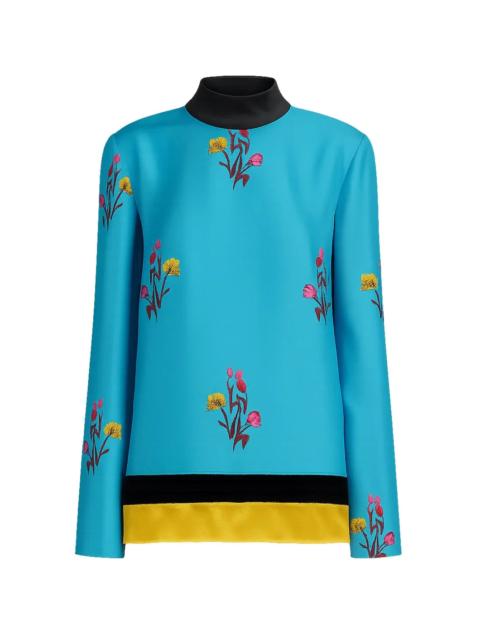 TULIP SILK TWILL PRINTED TOP
