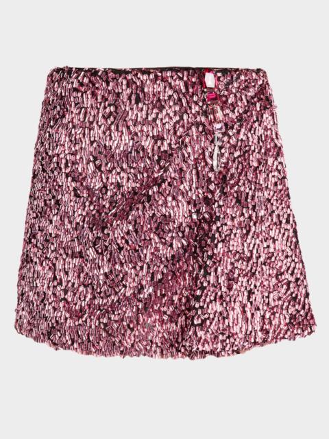 Crystal Cluster Mini Skirt