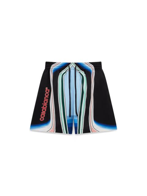 Graphic Mountain Silk Shorts