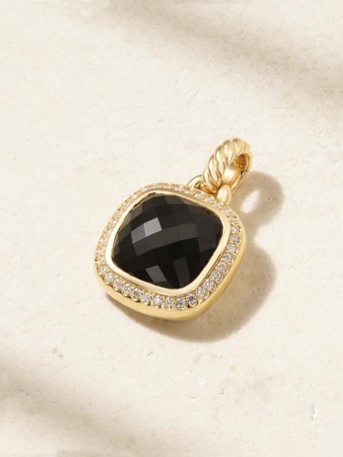 Albion 18-karat Gold, Onyx And Diamond Pendant