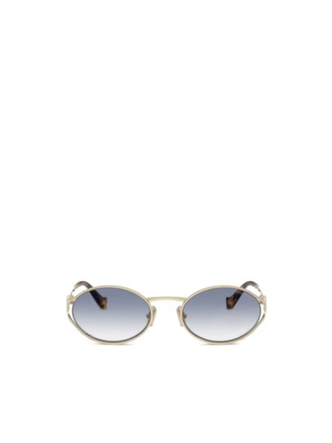 oval-frame sunglasses