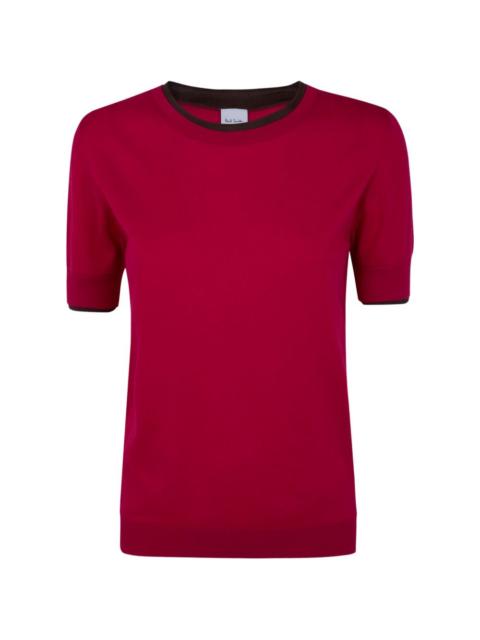contrasting-trim T-shirt