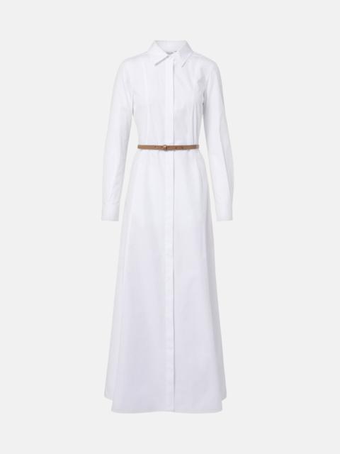 Adunco belted cotton poplin shirt dress