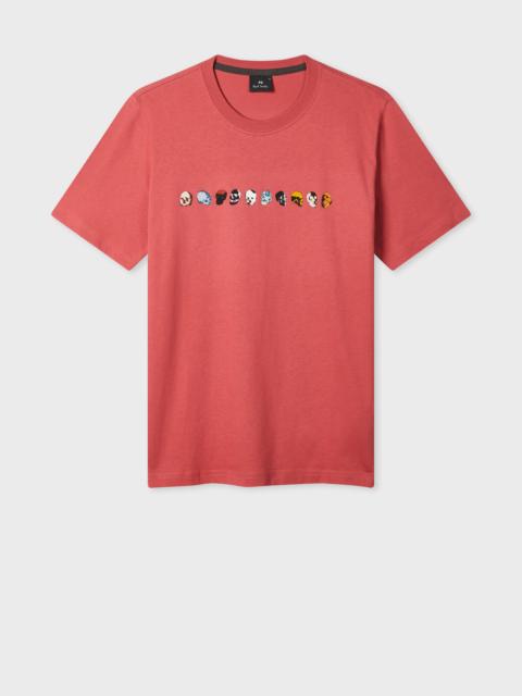 Pink 'Mini Skulls' Print T-Shirt