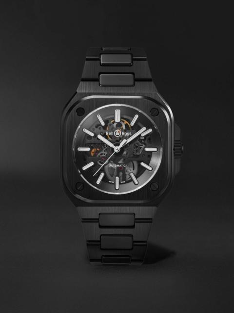 BR 05 Skeleton Automatic 41mm Black Ceramic and Steel Watch, Ref. No. BR05A-BL-SK-CE/SCE