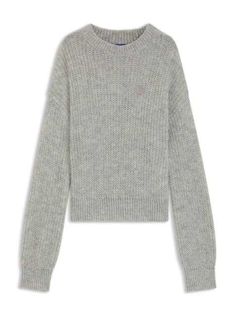 KNITTED SWEATER WITH HAPPY HUGO BADGE