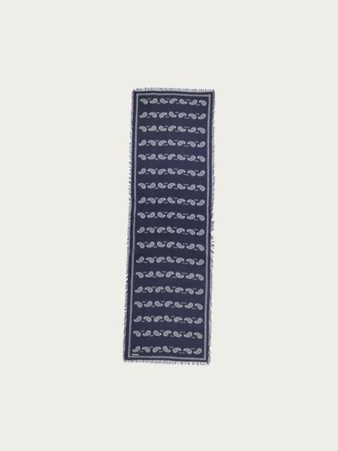 Rayon Fringe Stole (PECOS Paisley) - Navy