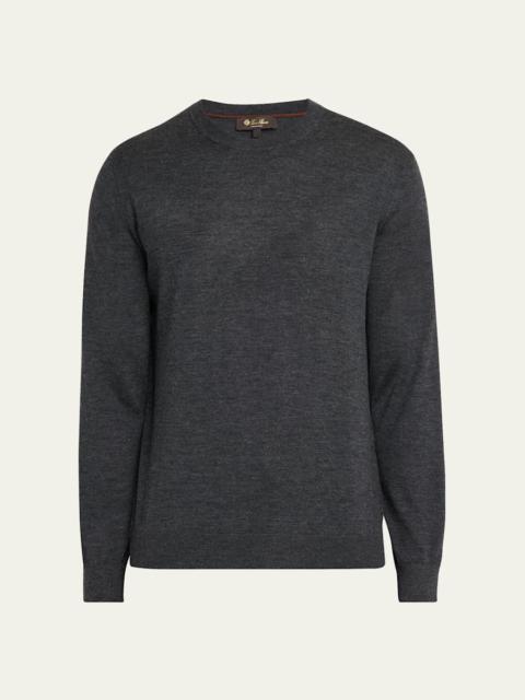 Men's Sottile Wool, Silk and Cashmere Crewneck Sweater