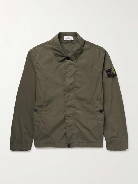 Logo-Appliquéd Garment-Dyed Shell Jacket