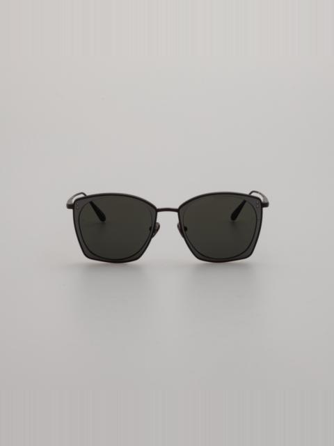 MILO SQUARE SUNGLASSES IN MATT NICKEL
