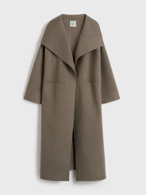 Signature wool cashmere coat oak