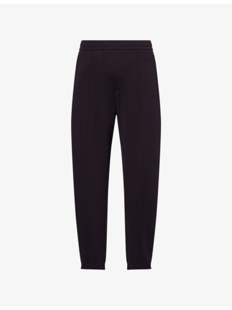 Tapered-Leg Relaxed-Fit Stretch-Cotton Blend Jogging Bottoms