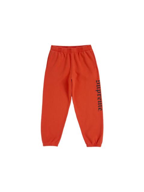 Supreme Washed Old English Sweatpant Orange