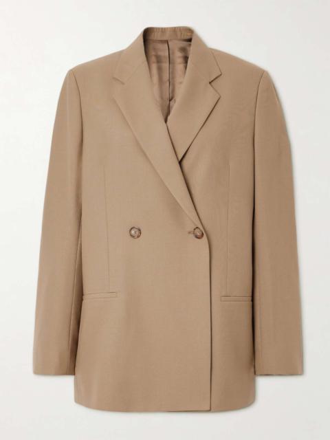 Double-breasted recycled-crepe blazer