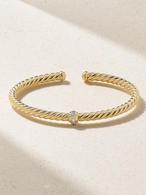 Cablespira Flex Station 18-karat Gold Diamond Cuff
