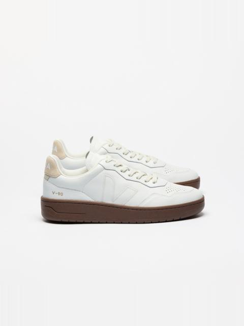 V-90 LEATHER WHITE PIERRE ALMOND