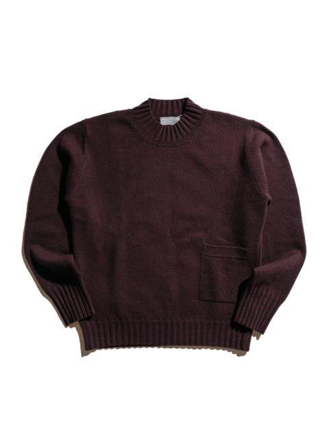 Single Pocket Crew Geelong Lambswool Mahogany