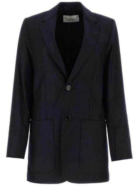 single-breasted wool blazer
