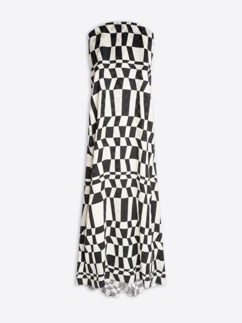 JACQUARD BUSTIER DRESS