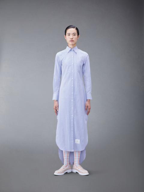 logo-patch striped maxi shirtdress