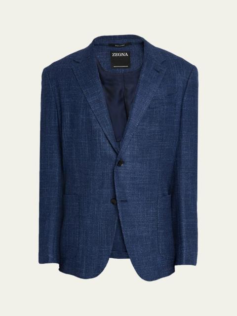 Men's Textured Winter Crossover Blazer