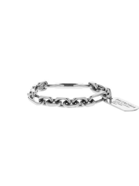 Women's Tags Carabiner Bracelet  in Antique Silver