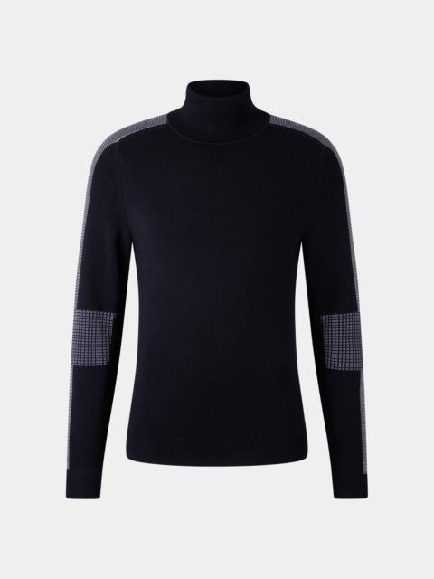 Emil turtleneck pullover in Navy blue
