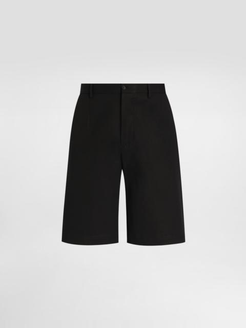 Jersey jogging shorts with embroidery