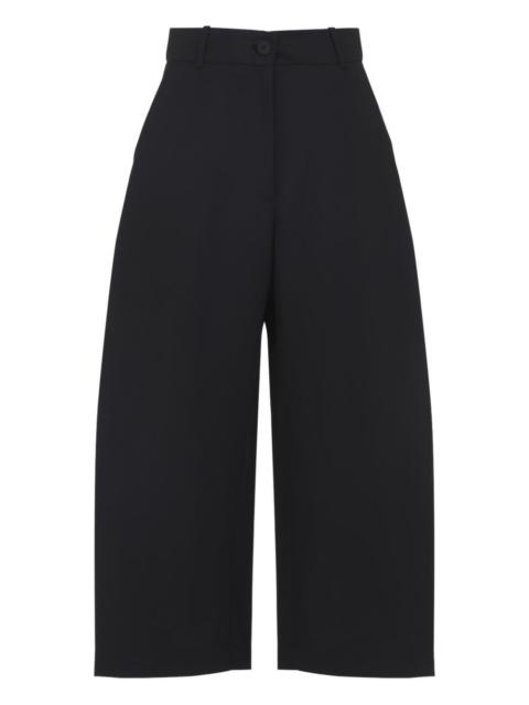 buttoned high-waisted trousers