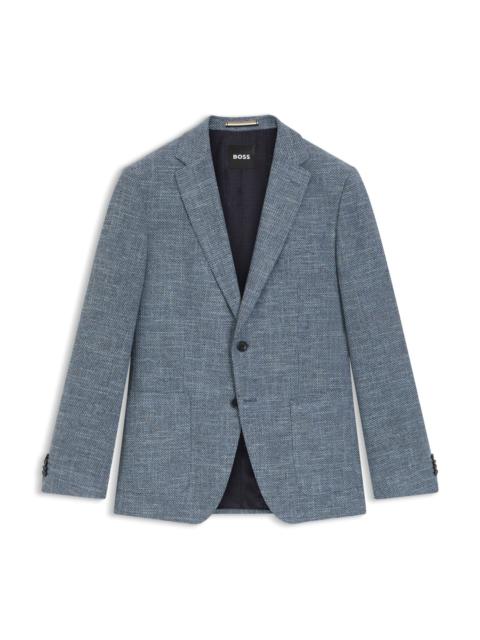 PATTERNED REGULAR-FIT JACKET IN A COTTON BLEND