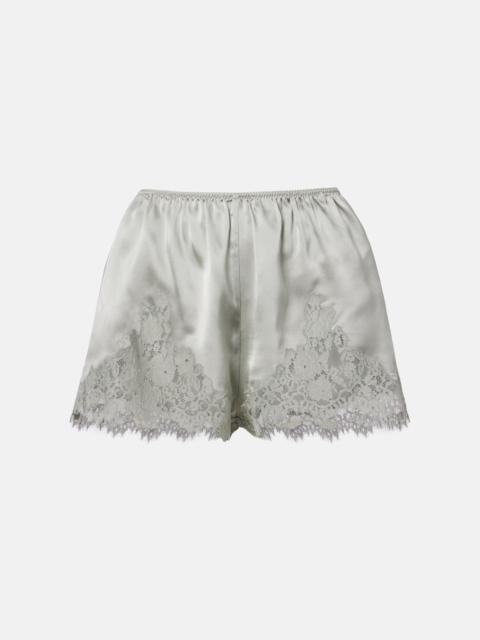 Iona lace-trimmed silk shorts