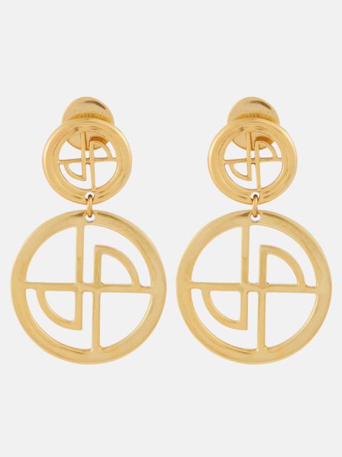 Logo drop earrings