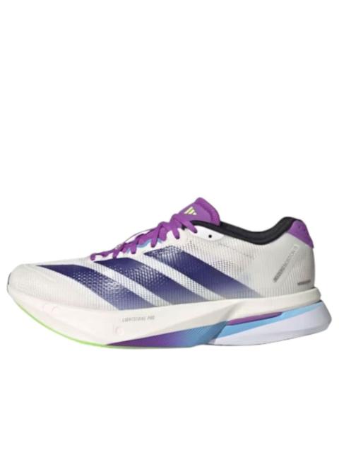 (WMNS) adidas Adizero Boston 13 'White Collegiate Purple Lime Burst' JS4953