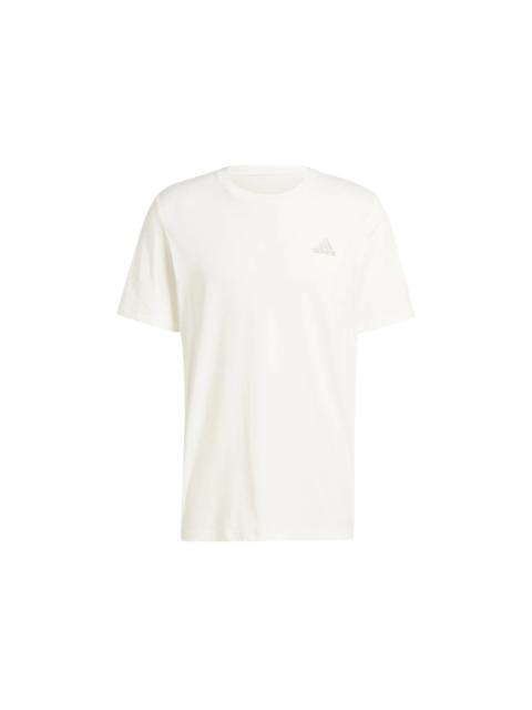 adidas Essentials Single Jersey Embroidered Small Logo T-Shirt Off White