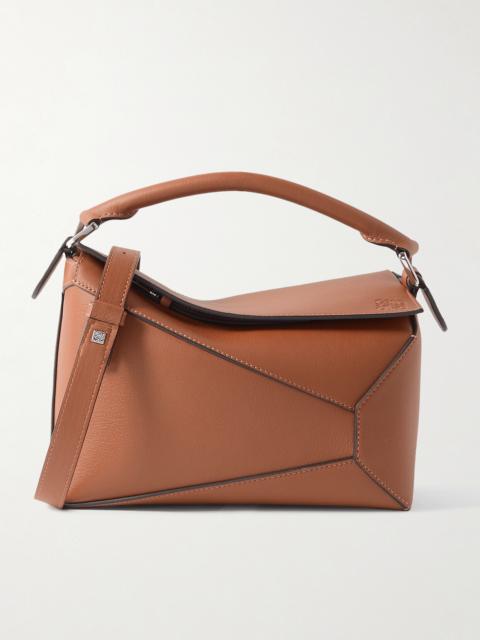 Puzzle Edge Small Textured-leather Shoulder Bag