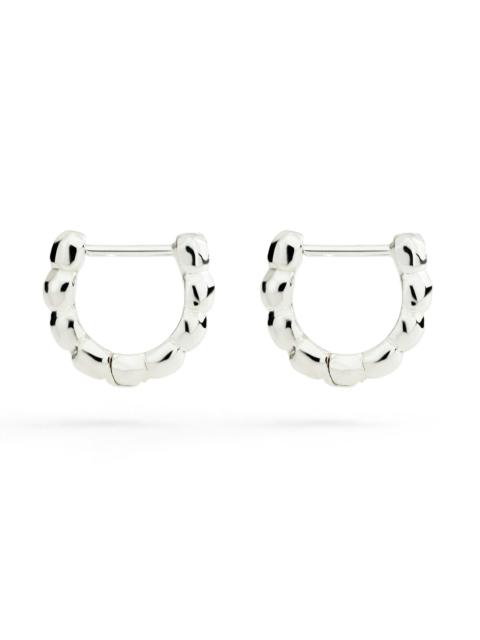 SILVER GRANELLI HOOP EARRINGS