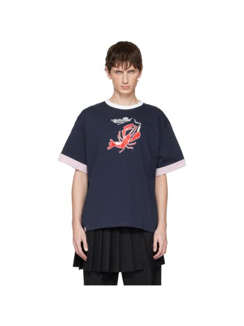 Navy Turn Up T-shirt