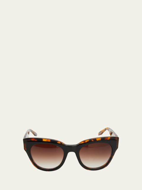Lioness Havana Acetate Cat-Eye Sunglasses