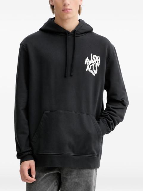 graphic drawstring hoodie