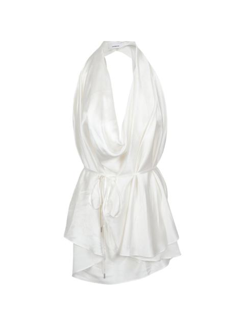 tie-waist open-back top