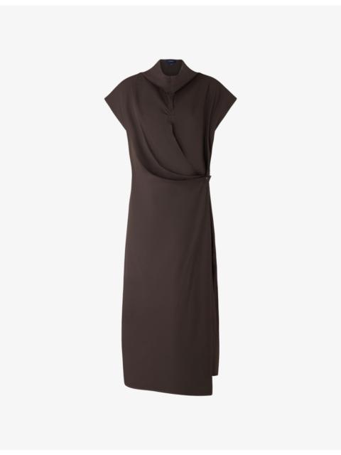 Foggia Wrap-Front Cotton-Poplin Midi Dress