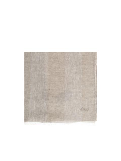 logo-embroidered scarves