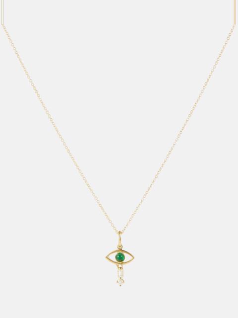 18kt gold necklace with diamonds