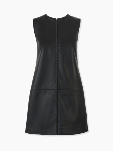 Sleeveless Leather Mini Dress