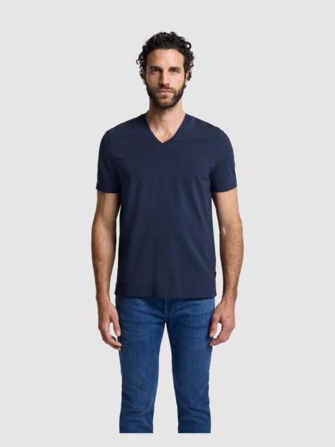 Luxe Performance V-Neck Tee in Navy
