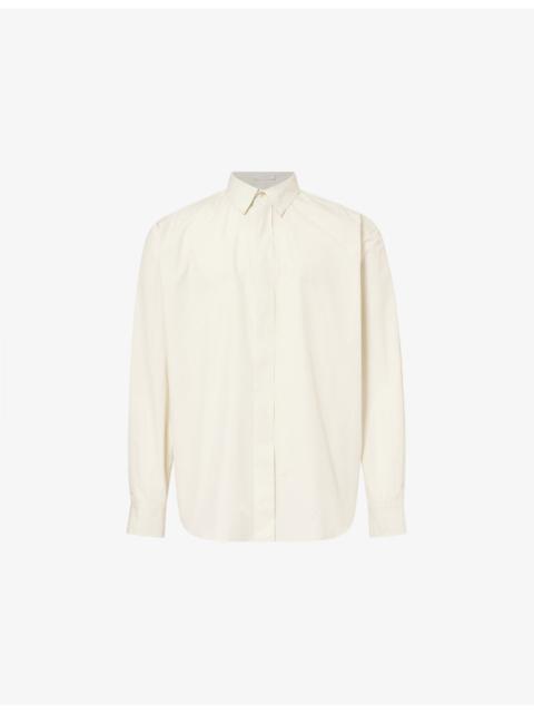 Nilo Curved-Hem Cotton-Poplin Shirt