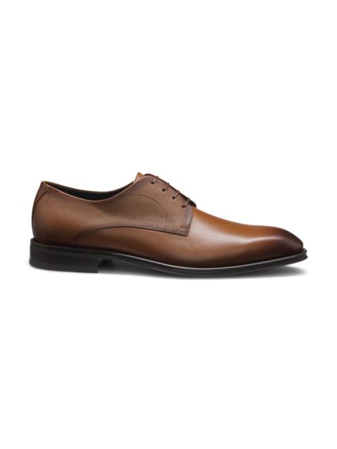 DERBY SHOES IN TEXTURED AND SMOOTH LEATHER