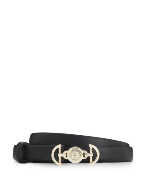 ITALIAN-LEATHER BELT WITH DOUBLE B MONOGRAM BUCKLE