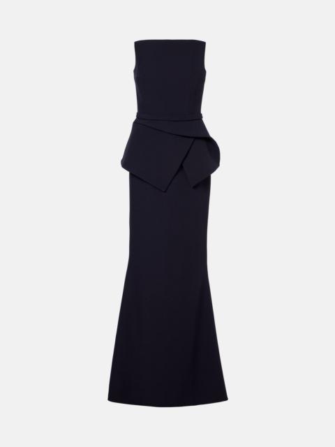 Carter crêpe bustier gown
